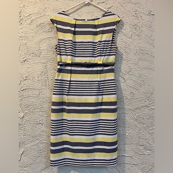 Calvin Klein Dresses & Skirts - Calvin Klein size 10- yellow, grey and white striped dress